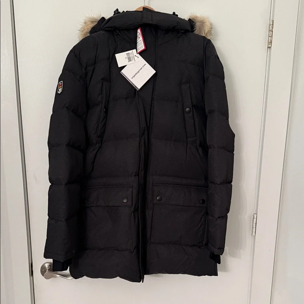 Triple Fat Goose Colburn Men's Charcoal Parka - Picture 4 of 9